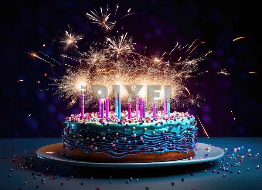 Pretty Birthday Cakes With Sparklers