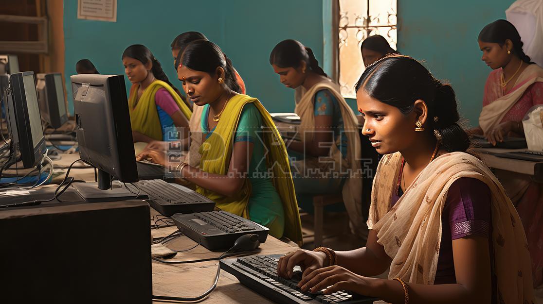 Free Photos - Indian Women Working On Computers In An Office Environment | FreePixel.com