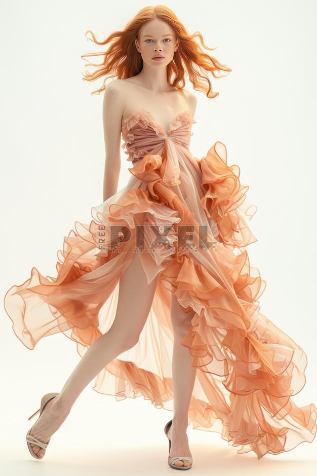 orange dress on pale skin Back to dark hair and pale skin  Red gown, for love and lemons, garden  wedding