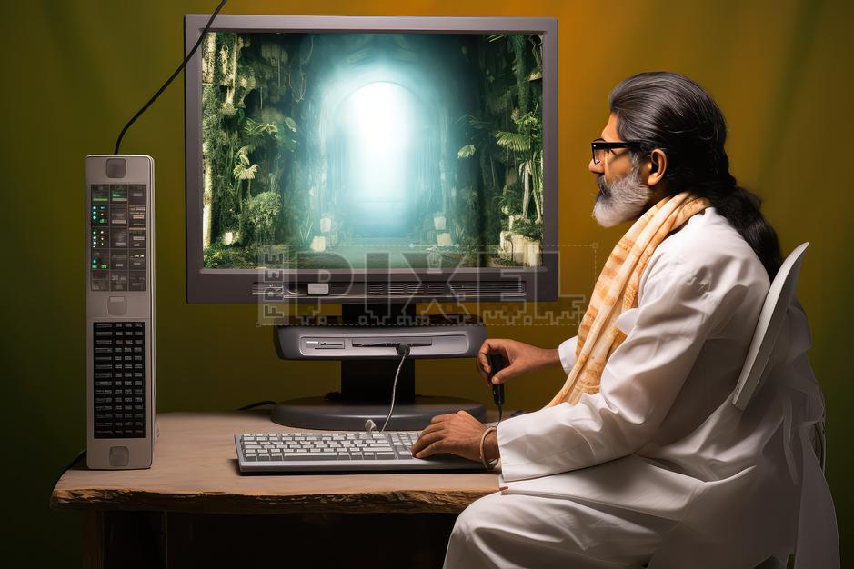Old Computer Monitor Front