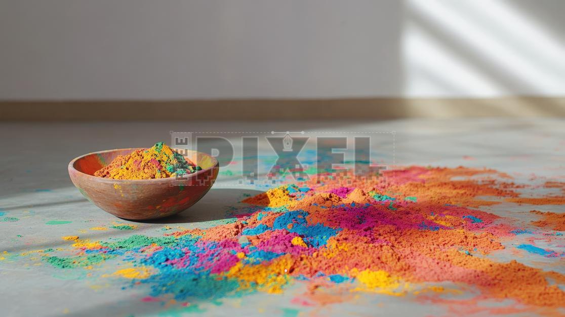 Poudre Holi Couleurs Naturelles Solubles - Sacs Mix 14 Couleurs Pour Festival, Séance Photo Chien Et Rangoli