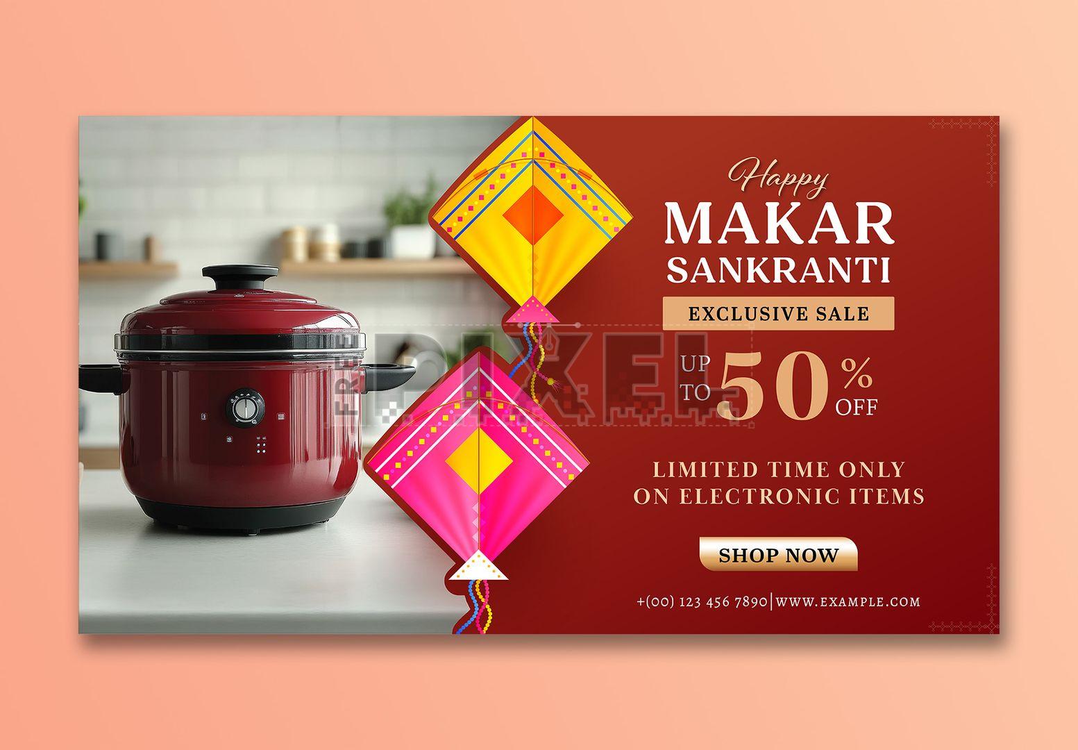 Free Templates - Editable AI Template | Makar Sankranti Electronic Sale ...