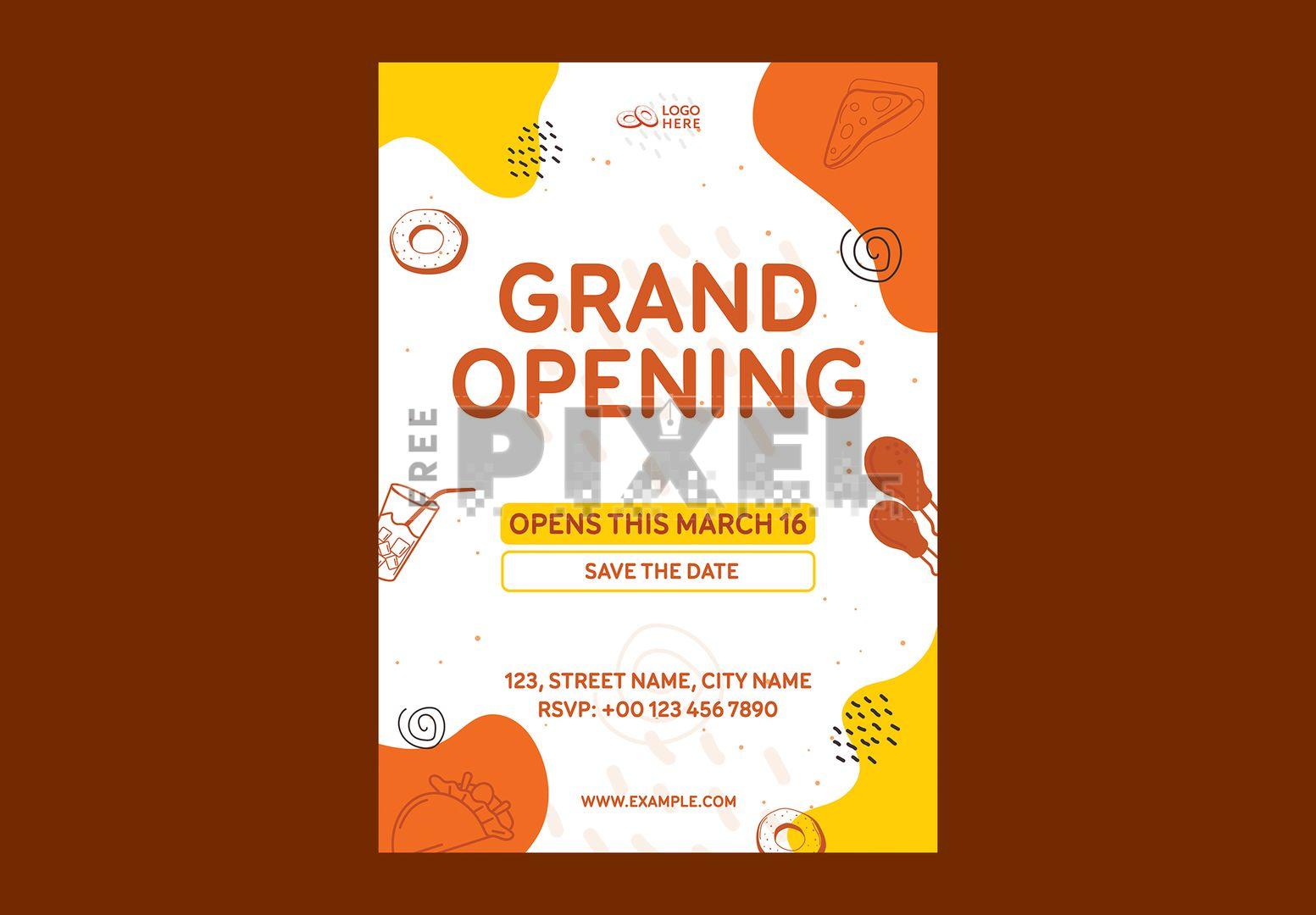Free Templates - Editable PSD Template | Grand Opening Event Invitation ...