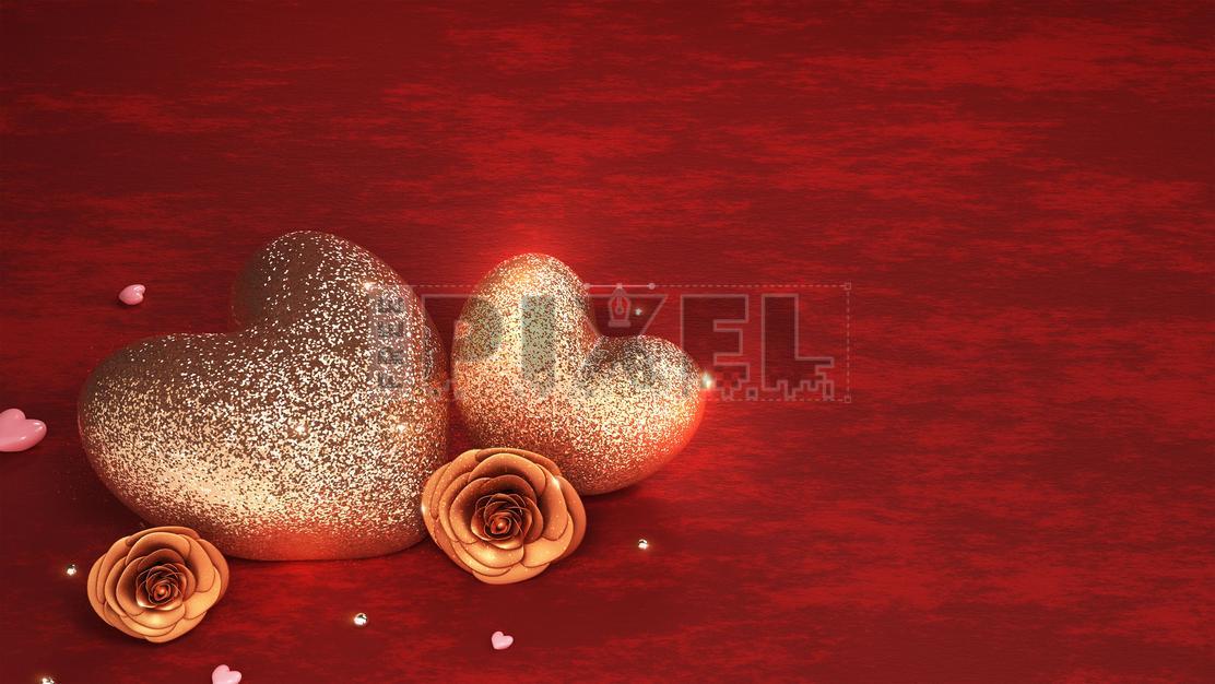 Glitter Flowers And Hearts