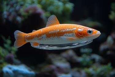 Similar Images Like A Fish Swimming In An Aquarium. The Fish Is Orange ...