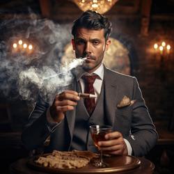man in suit smoking cigarette Free Photos - A Dapper Man In A Suit Blows Out Cigarette Smoke