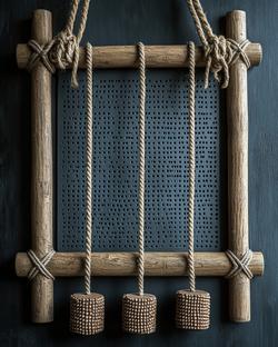 Similar Images Like A Wooden Frame With A Rope Tied Around It And Four ...