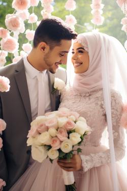 hijab islamic couple dress