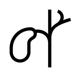 Similar Images Like A Simple Line Drawing Of The Liver And Gallbladder ...